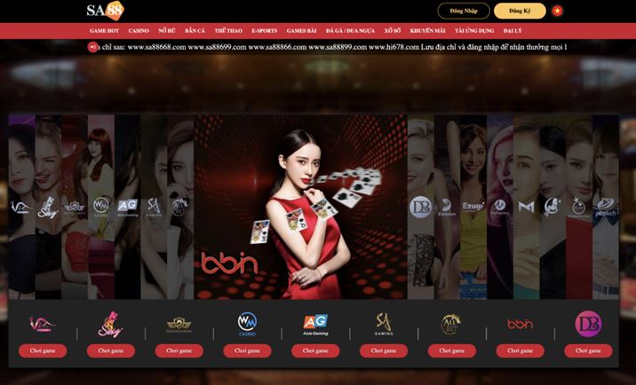 Sòng bạc trực tuyến LIVE SA88 CASINO cực đa dạng